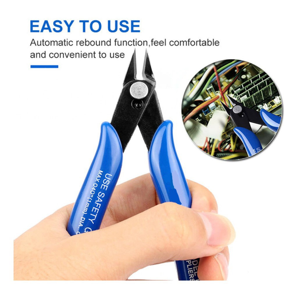 Tang Plato Potong Coil Kawat Alat Pemotong Kawat Kabel 170 Mini Plier Wire Cutter Gunting Coil Tang Biru 5Inch Serbaguna