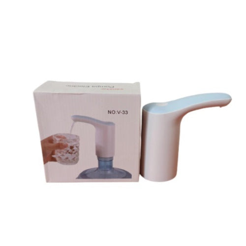 Pompa Galon Elektrik V-33 / Dispenser Air Minum Pencet Tombol Baterai Portable & Rechargeable / Water Pump Electric One Touch Otomatis Praktis