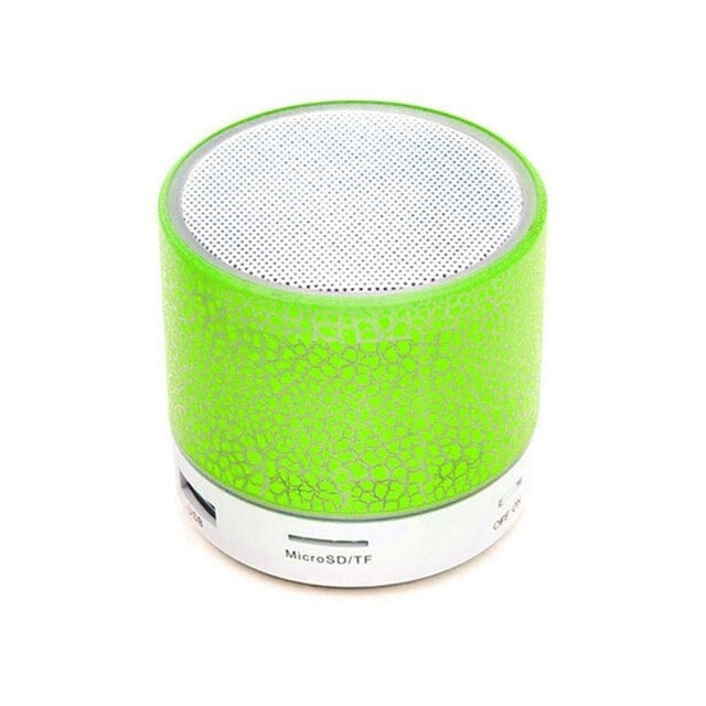 Speaker Bluetooth S10 CRECK Effect Motif Retak Mini S-10 Lampu LED Super Bass Corak Kaca Crack A2DP