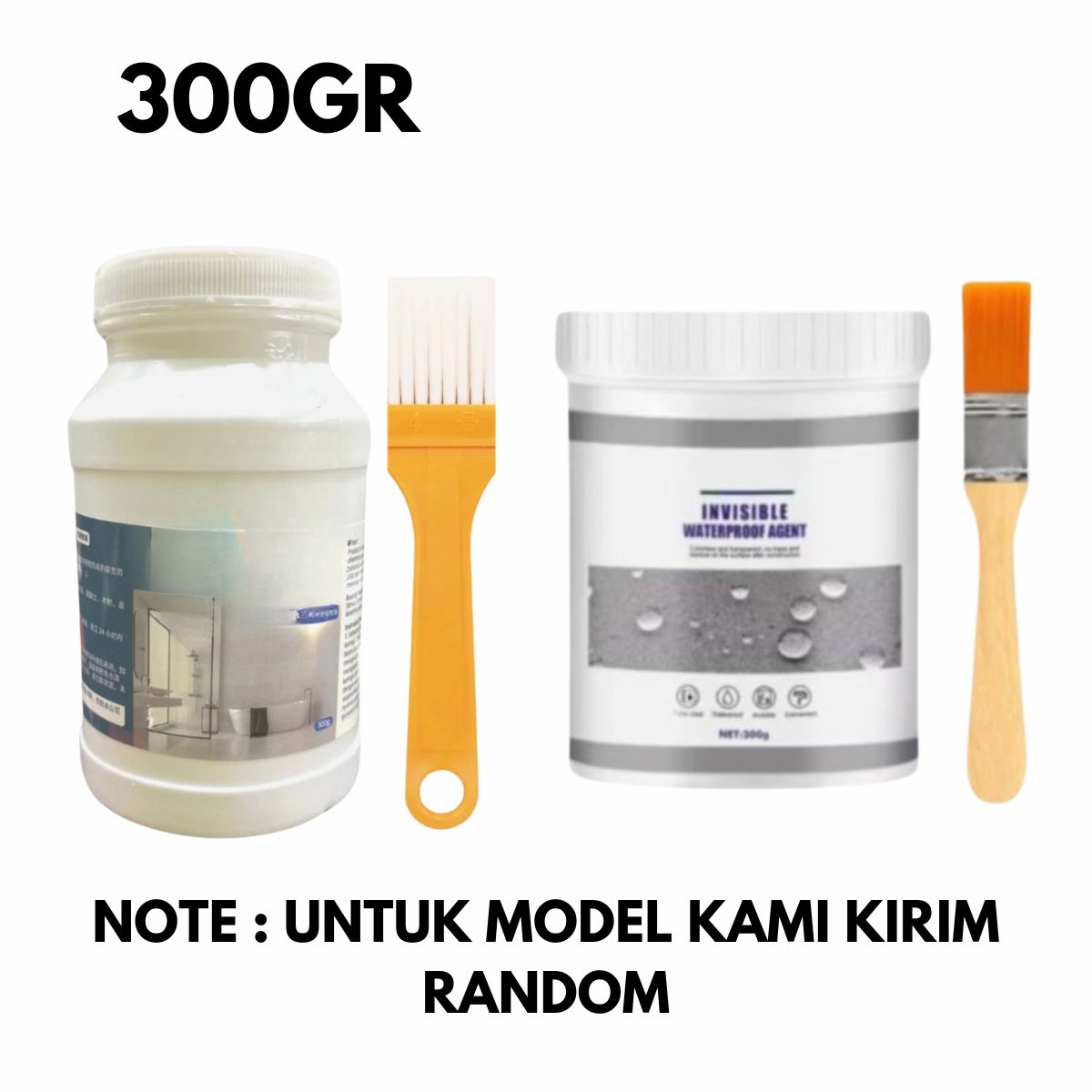 Lem Anti Bocor Transparan FREE Kuas / Jaysuing Invisible Waterproof / Cat Perekat Genteng Dinding Keramik Kamar Mandi Kolam Aquarium Beton Serbaguna / Lem Oles Penambal Atap Rumah Anti Bocor Tahan Rembes Super Kuat Multifungsi