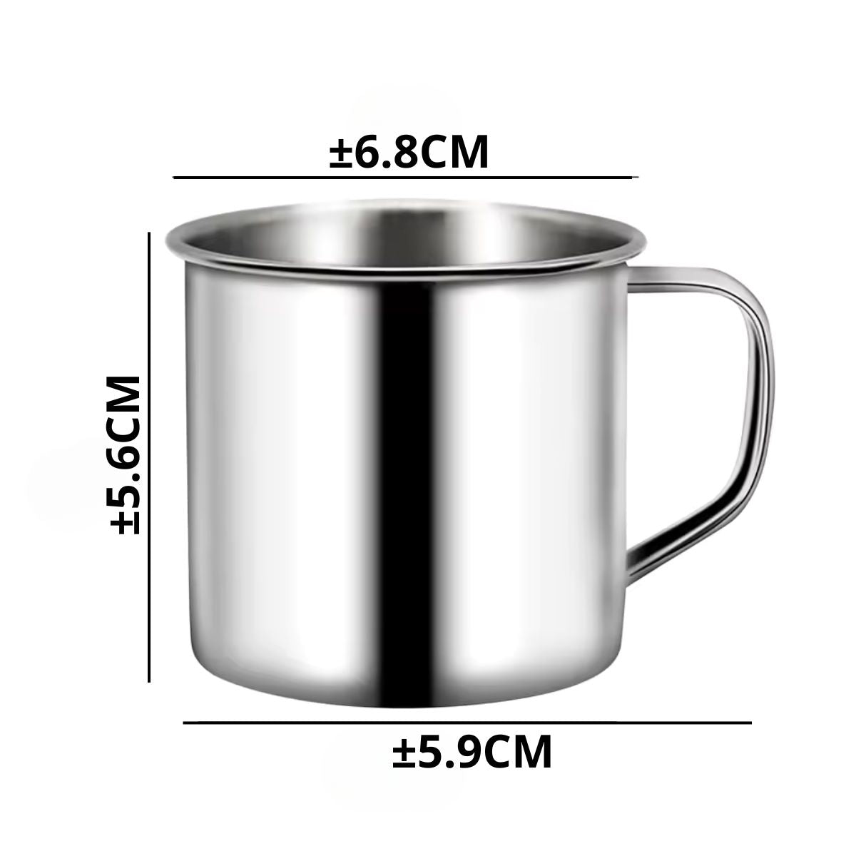 Cangkir Stainless 7cm Tebal / Gelas Minum Kopi Teh Tahan Panas / Mug Travel Mini Anti Karat Termurah