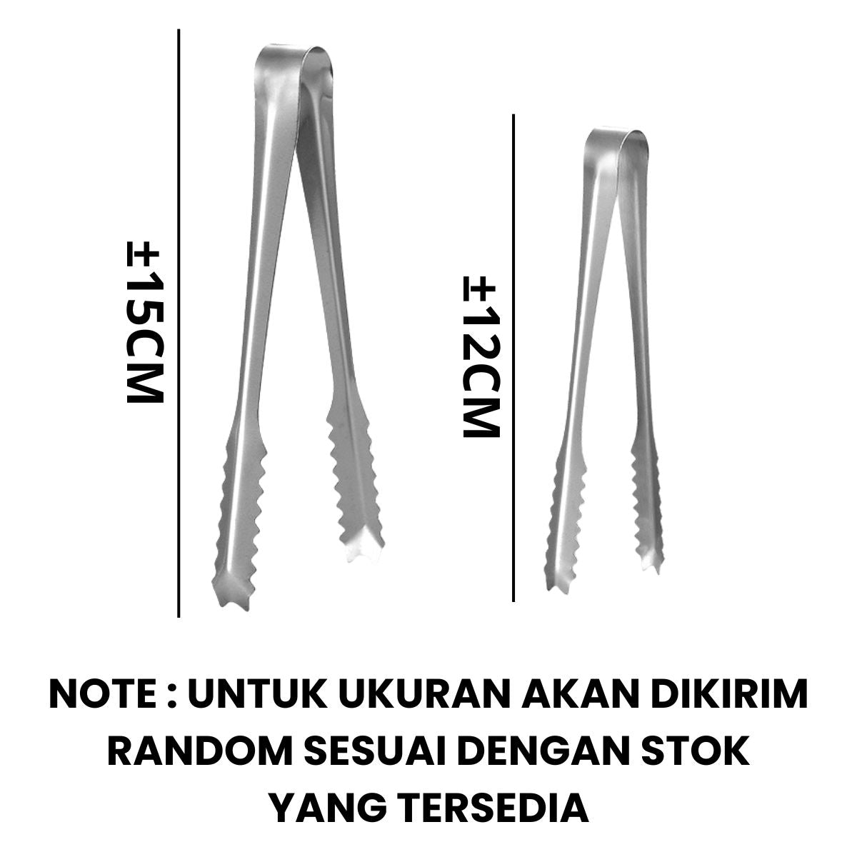 Penjepit Multifungsi Jepitan Mini Stainless Steel / Capitan Es Batu Salad Buah Gorengan Kue Roti BBQ Barbeque Ice Cube Gula Batu / Pinset Alat Jepit Makanan Food Tong Tongs Thongs Serbaguna