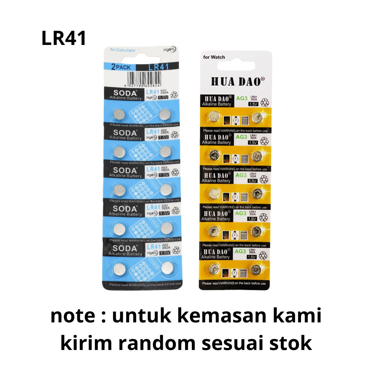 Baterai Kancing Soda LR41 LR44 / Batu Batre Untuk Jam Tangan Timbangan Kalkulator Mainan PDA / Battery Button Cell 1.5 Volt / Batere Koin Untuk Peralatan Elektronik Tahan Lama / Batrai 1.5v Serbaguna AG10 AG3