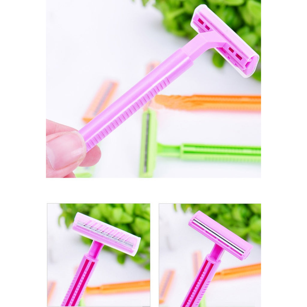 Alat Cukur Kumis dan Jenggot 2 Mata Pisau Cukuran Bulu Kemaluan Ketiak Rambut Kaki Manual Razor Double Blade Serbaguna