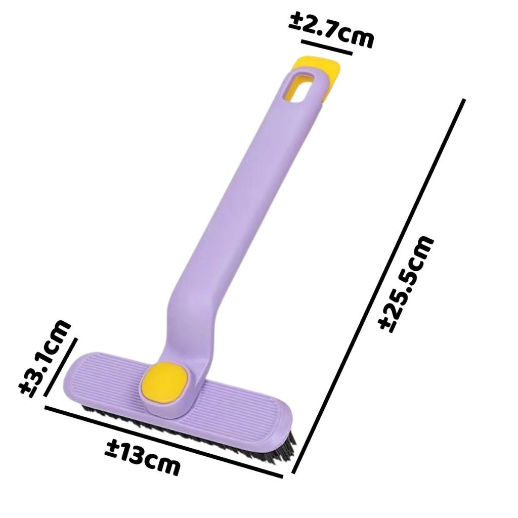 Sikat Toilet 3in1 + Pinset Penjepit / Alat Pembersih Dapat Diputar 360° Cuci Lantai Kamar Mandi WC Celah Sudut Ubin Kaca Keramik Serbaguna / Cleaning Brush Gagang Panjang Fleksible Peralatan Kebersihan Rumah Tangga Praktis Multifungsi