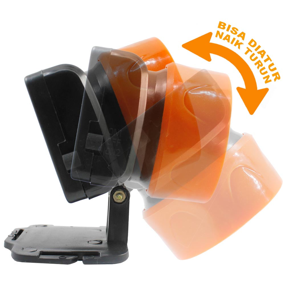 Senter Kepala LED 3W 2 Mode Lampu Kepala Menggunakan Baterai AA Head Light 3 Watt 180° Adjustable Alat Penerangan Untuk Camping Hiking Memancing Emergency Headlamp Super Terang