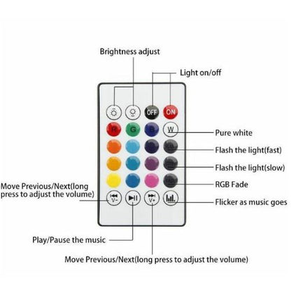 Speaker Bluetooth Bohlam ARASHI AML 6W RC Lampu LED Putih Disco RGB Remote Control Music Lamp Unik