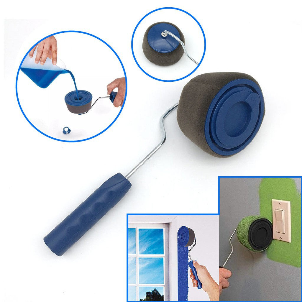 Paint Roller Kuas Cat Tembok Anti Tumpah Smart Paint brush Set Runner Pro Pintar Facil Clever Tray