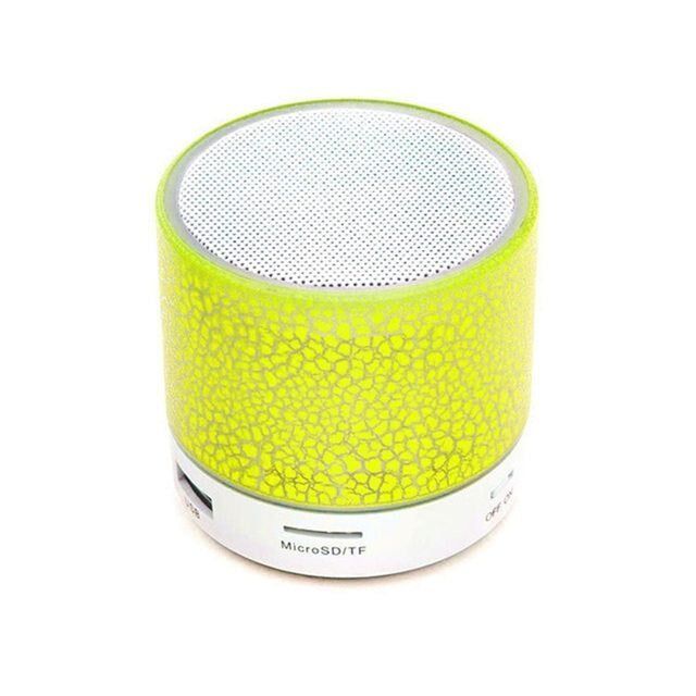 Speaker Bluetooth S10 CRECK Effect Motif Retak Mini S-10 Lampu LED Super Bass Corak Kaca Crack A2DP