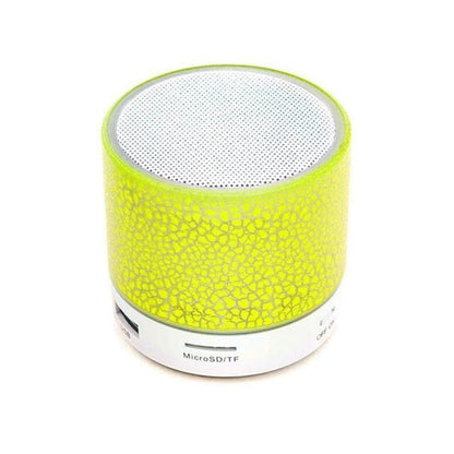 Speaker Bluetooth S10 CRECK Effect Motif Retak Mini S-10 Lampu LED Super Bass Corak Kaca Crack A2DP