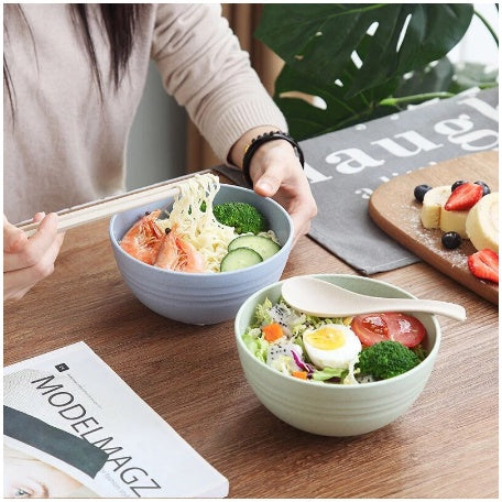 Mangkok Sup / Mangkuk Makan Bahan Jerami Gandum BPA FREE Tahan Panas Food Grade Wheat Straw Bowl Kids Anak Warna Pastel Wheatstraw Soup Bowl Wadah Tempat Piring Sup Murah Bagus Berkualitas Aman Safe