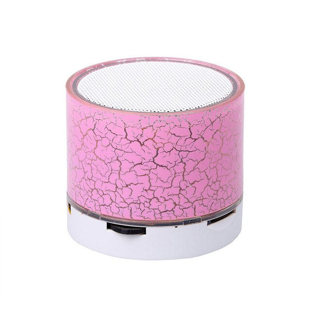 Speaker Bluetooth S10 CRECK Effect Motif Retak Mini S-10 Lampu LED Super Bass Corak Kaca Crack A2DP