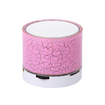 Speaker Bluetooth S10 CRECK Effect Motif Retak Mini S-10 Lampu LED Super Bass Corak Kaca Crack A2DP