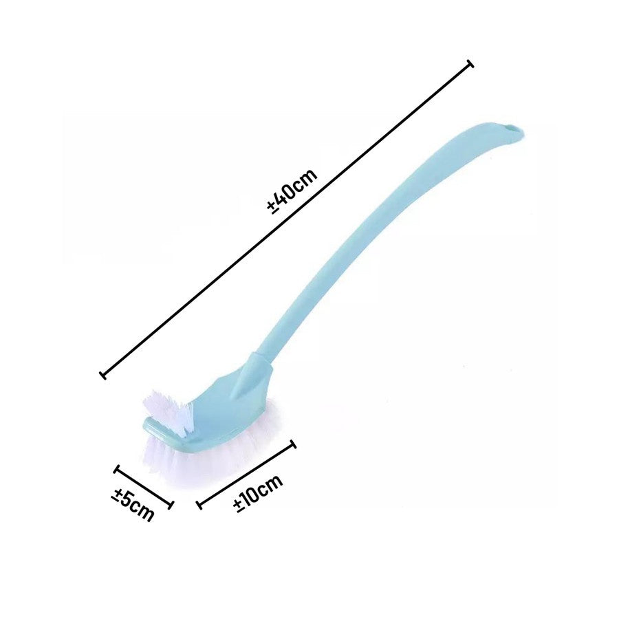 Sikat Toilet 2 Sisi Gagang Panjang / Alat Gosok Lantai Kamar Mandi Kloset / Long-Handled Toilet Brush Double-Sided / Sikat Pembersih WC Closet Sudut 2 Sisi Melengkung Lengkung Bengkok Serbaguna