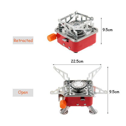 Kompor Camping Mini Gas Portable Bentuk Kotak Camping Hiking Stove Kompor Travelling Kecil