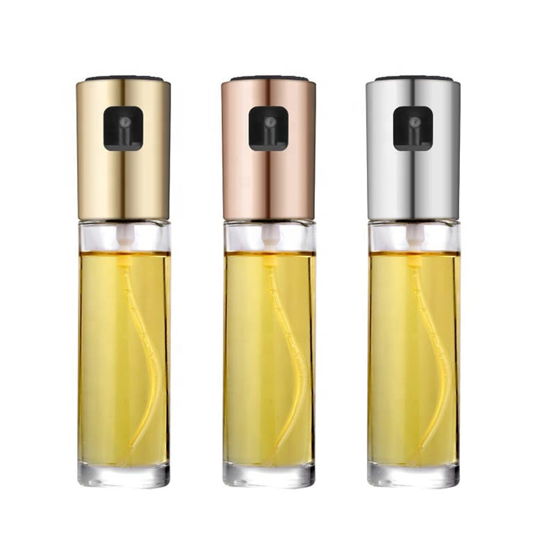 Botol Spray Minyak Kaca 100ml / Bottle Kecap Asin Dapur Semprot 100 ml / Olive Oil Sprayer Mist Stainless Steel Air Fryer BBQ / Wadah Tempat Minyak Goreng Wijen Parfum