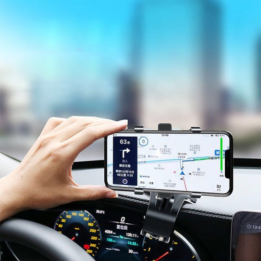 Car Holder Mobil Jepit HD-35 3IN1 / Holder Spion Dashboard Mobil HD35 Universal Mobile Dudukan Penyangga HP GPS Handphone 360° / Visor Meja Multifungsi