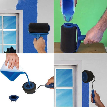 Paint Roller Kuas Cat Tembok Anti Tumpah Smart Paint brush Set Runner Pro Pintar Facil Clever Tray