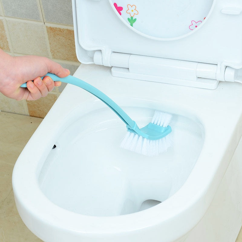 Sikat Toilet 2 Sisi Gagang Panjang / Alat Gosok Lantai Kamar Mandi Kloset / Long-Handled Toilet Brush Double-Sided / Sikat Pembersih WC Closet Sudut 2 Sisi Melengkung Lengkung Bengkok Serbaguna