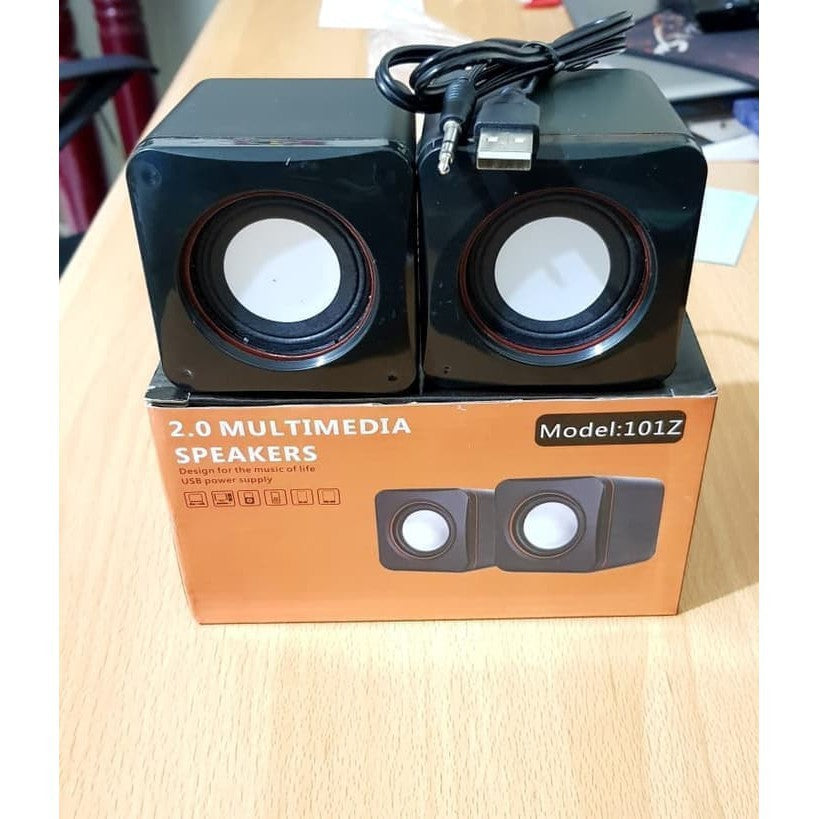Speaker Salon Multimedia Model 101Z For Komputer Laptop Notebook Pc Hp Mini Aktif Kabel USB Stereo