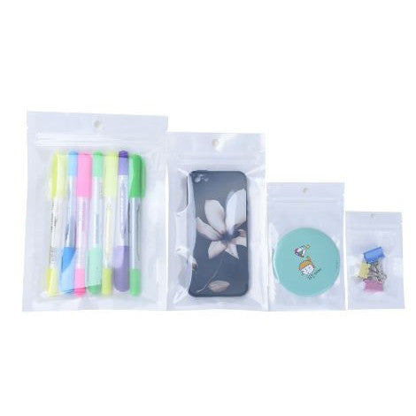 Plastik Klip Susu 13X21 Cm (ISI 100) Ziplock Putih Packing Plastic Clip Zipper Termurah
