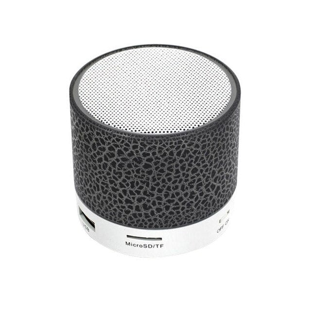 Speaker Bluetooth S10 CRECK Effect Motif Retak Mini S-10 Lampu LED Super Bass Corak Kaca Crack A2DP