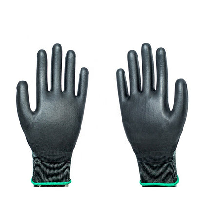 Sarung Tangan Karet Palm Fit Hand Glove Mekanik Motor Hitam Nylon Safety Kerja Proyek Otomotif Gloves Black