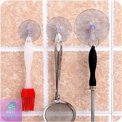 Gantungan Kop Kaca Tempelan Suction Cup Cantelan Kunci Handuk Kain Lap