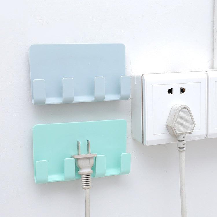 Gantungan Tempel Dinding 4 Kait / Bracket Holder Tempat Hp Remote TV AC / Tempat Gantung Kunci Baju Hook Dudukan Multifungsi Serbaguna Mofanaccessories Mofan Accessories