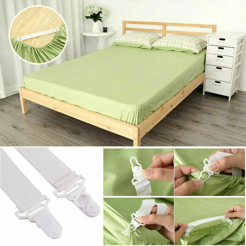 TALI KARET Strap SPREI Ujung Kasur Sheet GRIPPERS Pengait Jepitan Sudut Bed Pengikat Pengencang Kait