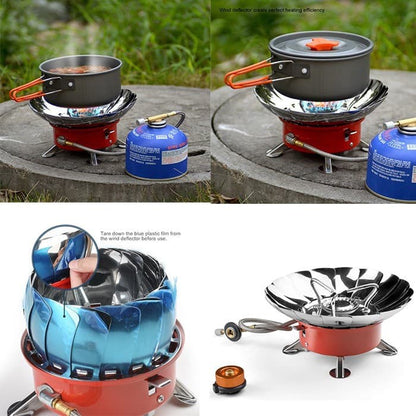Kompor Camping Portable Bentuk Bunga Tahan Angin Windproof Stove K-203