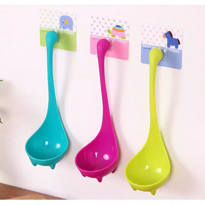 Sendok Kuah Sayur Motif Dinosaurus / Centong Kuah Sup Nessie Plastik Bisa Berdiri 4 kaki Dino / Souvenir Pernikahan Unik Lucu Anti Lengket
