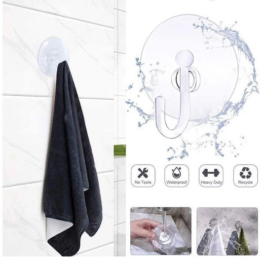 Gantungan Kop Kaca Tempelan Suction Cup Cantelan Kunci Handuk Kain Lap