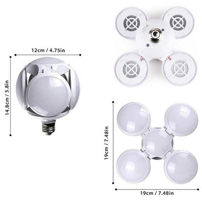Lampu Bohlam LED Football 40W 28W E27 Lipat Fan Blade Bulb White Lamp Putih Unik Ufo 40 Watt / 28 Watt Lampu Hias Gantung Bentuk Sepak Bola