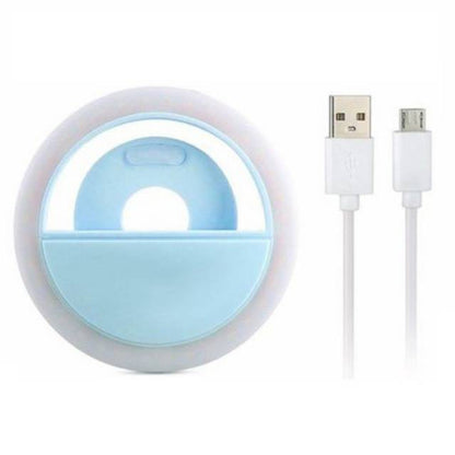 RING LIGHT SELFIE LED Lamp Lampu Ringlight flash charm eyes jepit live clip bulat camera hp kamera