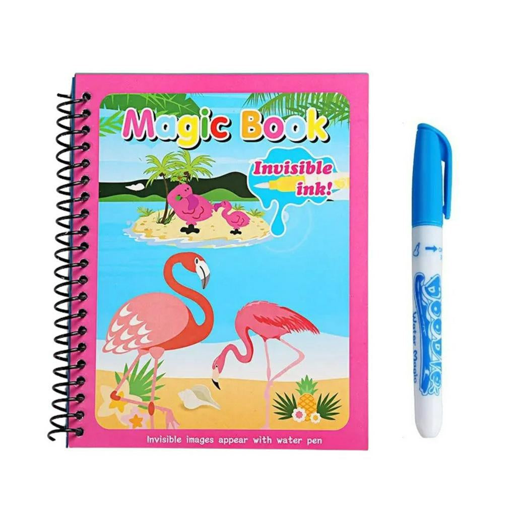 Magic Water Book FREE Spidol Air - Buku Ajaib Belajar Mewarnai Edukasi Anak / Practice Drawing Repeated Use Latihan Motorik Menggambar Kreativitas Hadiah Kado Ulang Tahun Prasekolah Paud TK SD Bisa Dipakai Berkali-kali