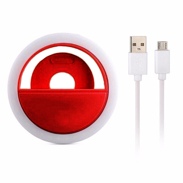 RING LIGHT SELFIE LED Lamp Lampu Ringlight flash charm eyes jepit live clip bulat camera hp kamera