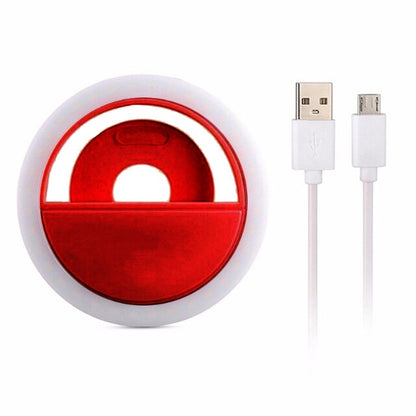 RING LIGHT SELFIE LED Lamp Lampu Ringlight flash charm eyes jepit live clip bulat camera hp kamera