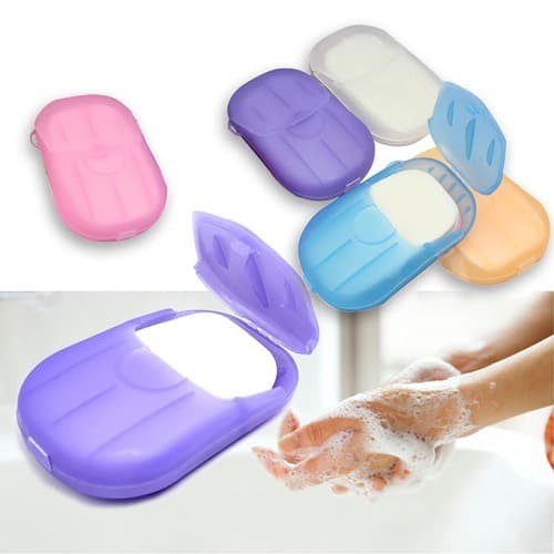 Sabun Kertas Paper Soap Praktis Mini Travelling Hand Wash Body Washing Travel Pembersih Cuci Tangan
