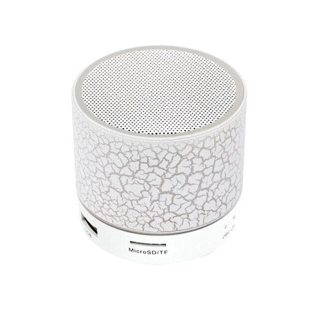 Speaker Bluetooth S10 CRECK Effect Motif Retak Mini S-10 Lampu LED Super Bass Corak Kaca Crack A2DP