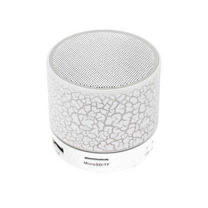 Speaker Bluetooth S10 CRECK Effect Motif Retak Mini S-10 Lampu LED Super Bass Corak Kaca Crack A2DP