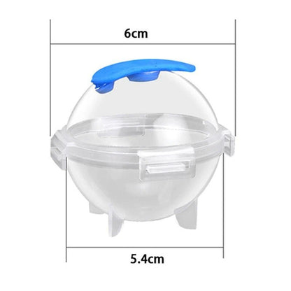 Cetakan Es Batu Model Bulat Isi 6Pcs + Corong / Alat Cetak 5Cm Puding Jelly Cokelat Gelatin / Ice Cube Mold Bentuk Bola Cristal / Round Ball Ice Maker Kristal Baki Bar Pesta Unik Lucu