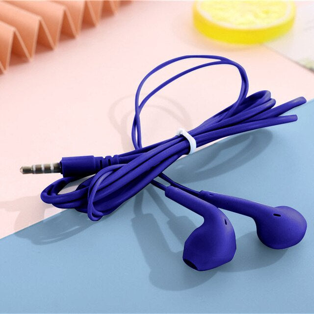 HEADSET MACARON U19 Hifi Stereo Extra Bass Handsfree Matte Colorfull Earphone Jack 3.5mm With Mic