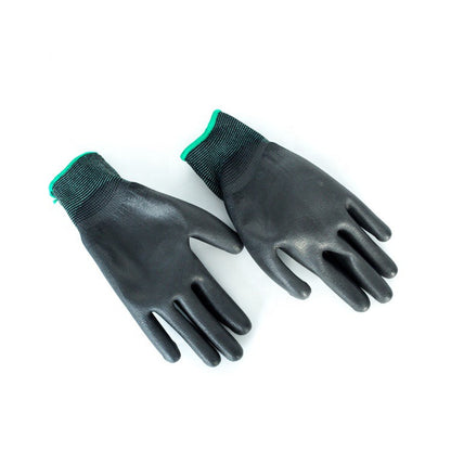 Sarung Tangan Karet Palm Fit Hand Glove Mekanik Motor Hitam Nylon Safety Kerja Proyek Otomotif Gloves Black