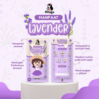 Masker Bubuk Wajah Organik MILOFA 10Gr Original BPOM Face Mask Powder Vitamin C & E Mencerahkan dan Melembabkan Kulit Wajah , Mengatasi Jerawat Komedo Minyak Antioksidan dan Kolagen 100% Bahan Alami Tanpa Pengawet Kimia Charcoal Greentea Sachet