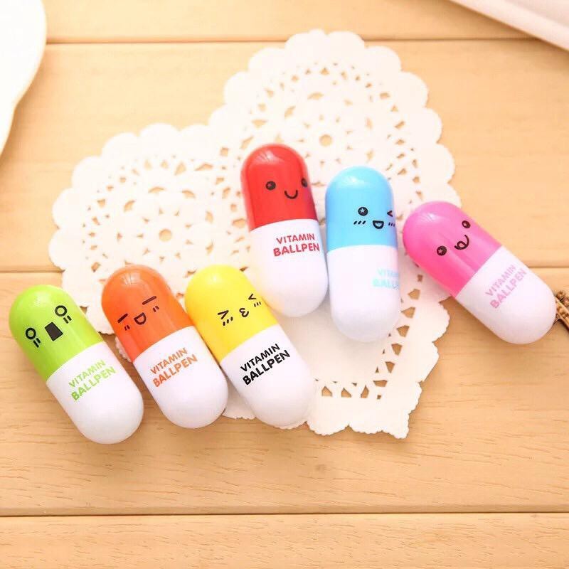 Pulpen Kapsul Vitamin Tablet Pena Vitamin Ballpen Obat Kapsul Unik