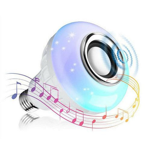 Speaker Bluetooth Bohlam ARASHI AML 6W RC Lampu LED Putih Disco RGB Remote Control Music Lamp Unik