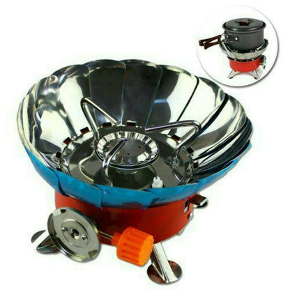 Kompor Camping Portable Bentuk Bunga Tahan Angin Windproof Stove K-203