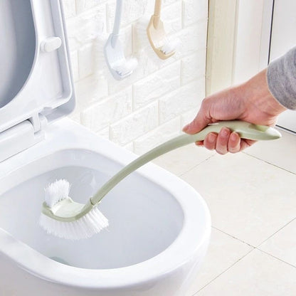 Sikat Toilet 2 Sisi Gagang Panjang / Alat Gosok Lantai Kamar Mandi Kloset / Long-Handled Toilet Brush Double-Sided / Sikat Pembersih WC Closet Sudut 2 Sisi Melengkung Lengkung Bengkok Serbaguna