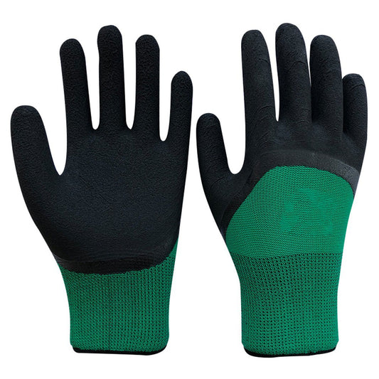 Sarung Tangan Karet Palm Fit Hand Glove Mekanik Motor Hitam Nylon Safety Kerja Proyek Otomotif Gloves Black